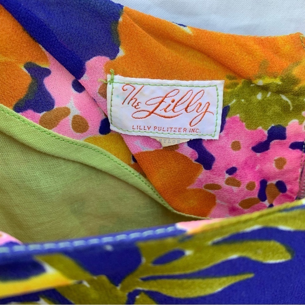 Lilly Pulitzer Vintage 1960’s ‘The Lilly’ Multicolor Floral Maxi Dress Rare - Picture 4 of 17
